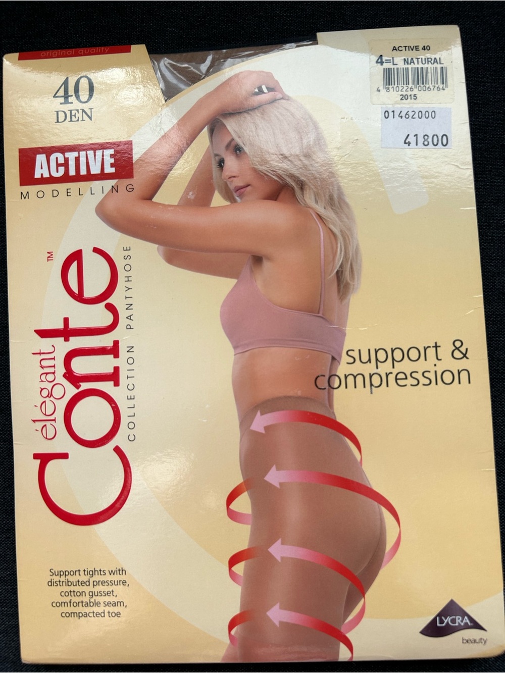 Conte Active 40 DEN Support & Compression Pantyhose - Natural